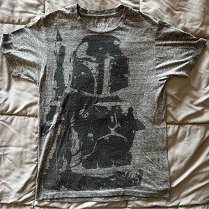 Bobba Fett t-shirt gray shirt sleeve small